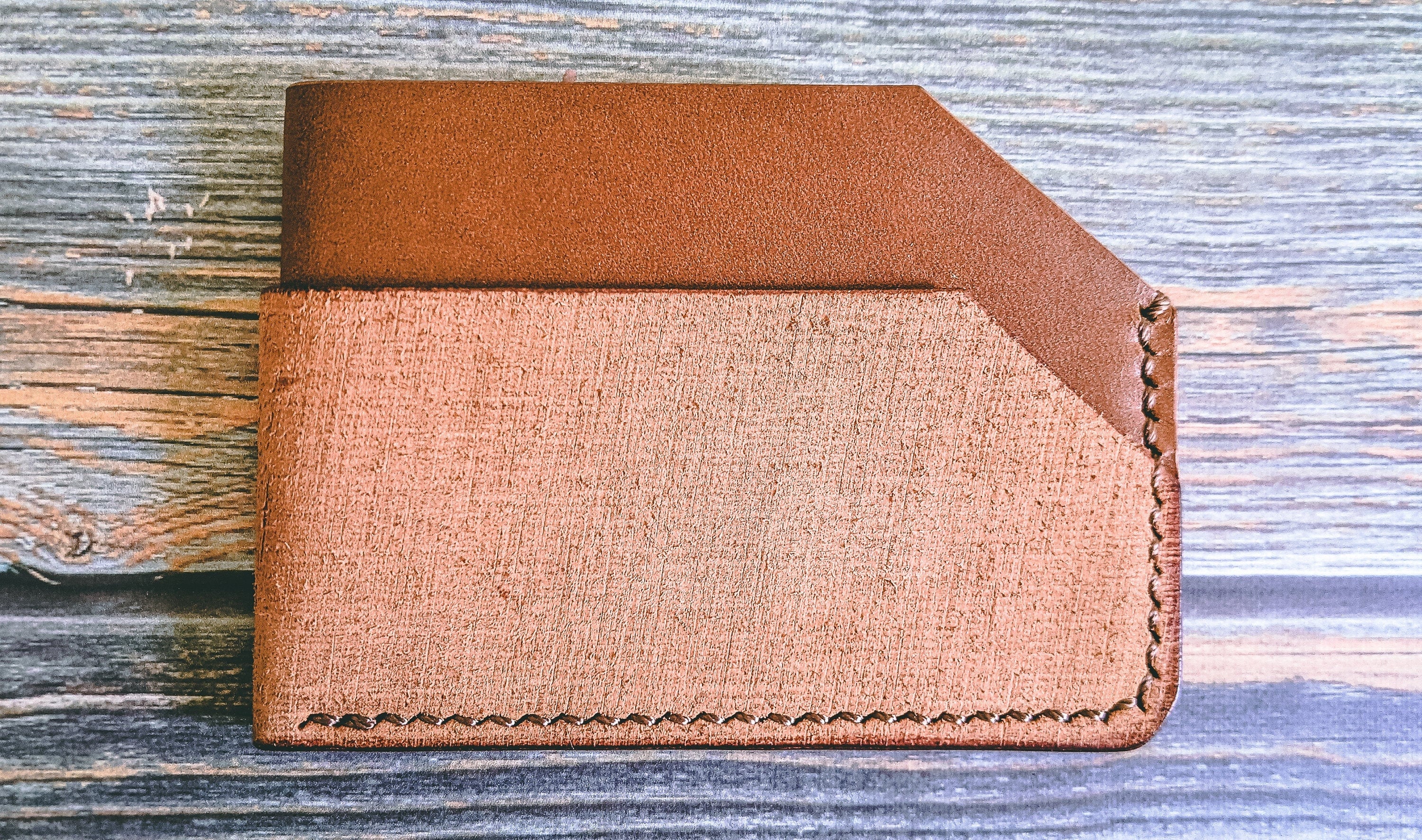 Super slim Chocolate Togo Wallet : Leathercraft