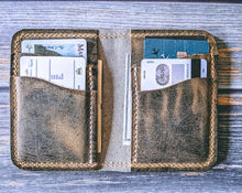 Load image into Gallery viewer, Vertical Wallet in Distressed Leather
