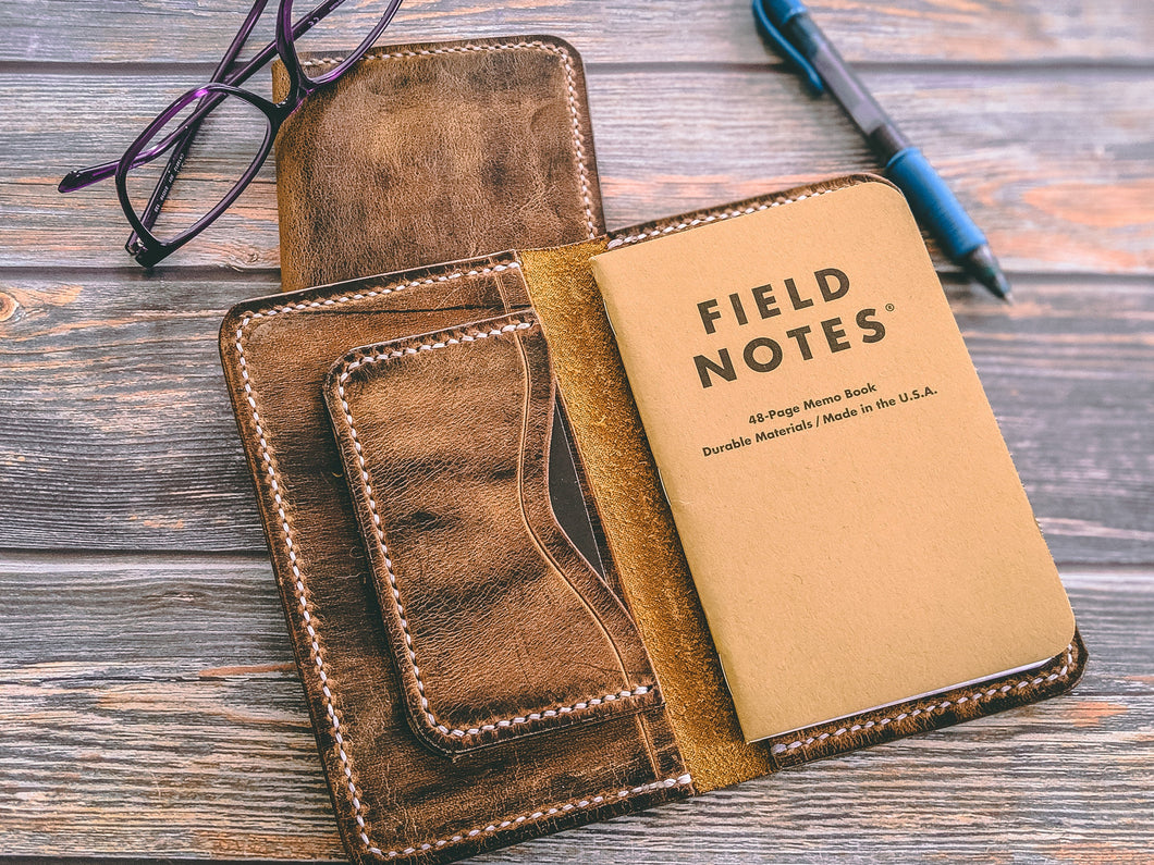 Distressed Leather Field Notes Journal Cover