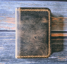 Load image into Gallery viewer, Vertical Wallet in Distressed Leather
