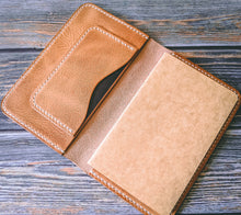 Load image into Gallery viewer, Hand Stitched Natural Italian Leather Field Notes Journal Cover
