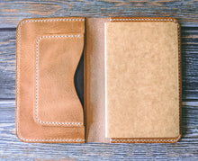 Load image into Gallery viewer, Hand Stitched Natural Italian Leather Field Notes Journal Cover
