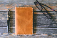 Load image into Gallery viewer, Hand Stitched Natural Italian Leather Field Notes Journal Cover
