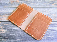 Load image into Gallery viewer, Horween Natural Dublin Vertical Wallet
