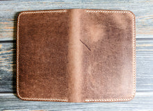 Load image into Gallery viewer, Natural Distressed Italian Leather Field Notes/Travel Notebook
