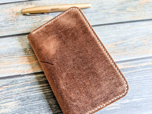 Load image into Gallery viewer, Natural Distressed Italian Leather Field Notes/Travel Notebook
