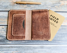 Load image into Gallery viewer, Natural Distressed Italian Leather Field Notes/Travel Notebook
