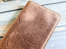 Load image into Gallery viewer, Natural Distressed Italian Leather Field Notes/Travel Notebook
