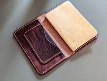 Load image into Gallery viewer, Rich Brown Distressed Italian Leather Field Notes/Travel Notebook
