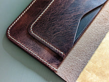 Load image into Gallery viewer, Rich Brown Distressed Italian Leather Field Notes/Travel Notebook
