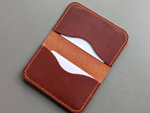 Load image into Gallery viewer, Chestnut Buttero Italian Leather 3 Pocket Bifold Card Wallet
