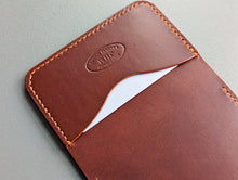 Load image into Gallery viewer, Chestnut Buttero Italian Leather 3 Pocket Bifold Card Wallet
