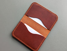 Load image into Gallery viewer, Chestnut Buttero Italian Leather 3 Pocket Bifold Card Wallet
