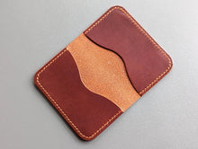 Load image into Gallery viewer, Chestnut Buttero Italian Leather 3 Pocket Bifold Card Wallet
