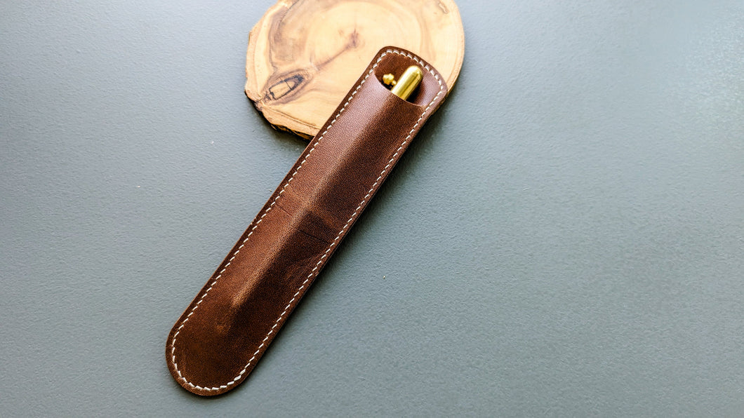 English Tan Leather Pen Slip