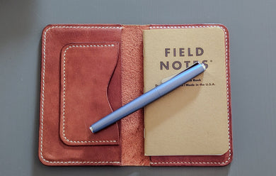 Wickett and Craig Buck Brown Harness Leather Field Notes Notebook Cover