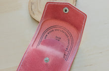 Load image into Gallery viewer, Vintage Pink Handmade Italian Leather Pen/Pencil Case
