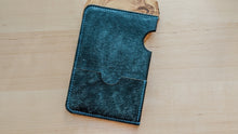 Load image into Gallery viewer, Ortensia Blue Badalassi Carlo Leather Passport/ Field Notes Sleeve
