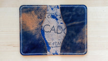Load image into Gallery viewer, Rocado Blue Marbled Italian Shell Cordovan 2 pocket bifold
