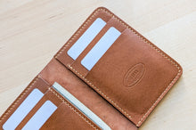 Load image into Gallery viewer, Unique &quot;Tiger Stripe&quot; Italian Shell Cordovan and Whiskey Buttero Vertical Wallet
