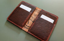 Load image into Gallery viewer, Red/Rust Metta Catharina Shell Cordovan 4 Pocket Vertical Wallet
