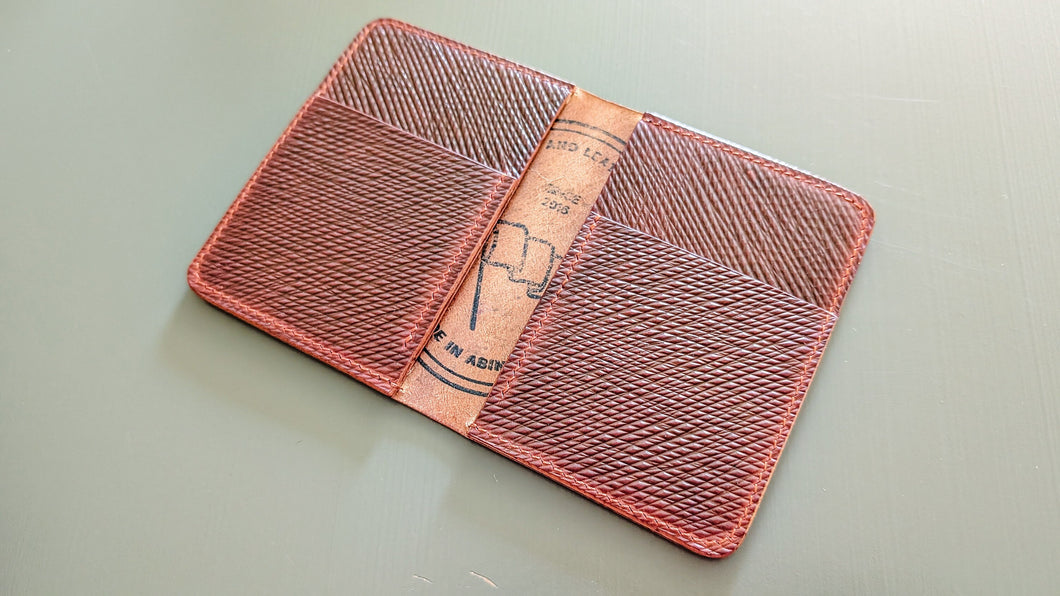 Red/Rust Metta Catharina Shell Cordovan 4 Pocket Vertical Wallet