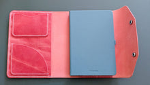 Load image into Gallery viewer, Vintage Pink Italian Leather A5 Leather Notebook Cover
