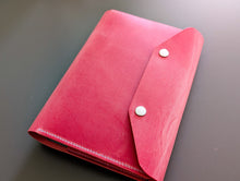 Load image into Gallery viewer, Vintage Pink Italian Leather A5 Leather Notebook Cover
