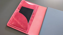 Load image into Gallery viewer, Vintage Pink Italian Leather A5 Leather Notebook Cover
