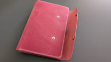 Load image into Gallery viewer, Vintage Pink Italian Leather A5 Leather Notebook Cover
