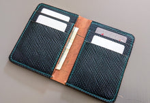 Load image into Gallery viewer, Teal Metta Catharina Shell Cordovan Vertical Wallet
