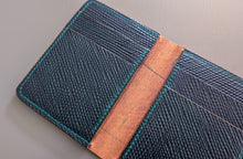 Load image into Gallery viewer, Teal Metta Catharina Shell Cordovan Vertical Wallet
