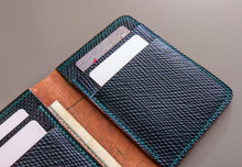 Load image into Gallery viewer, Teal Metta Catharina Shell Cordovan Vertical Wallet
