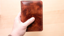 Load image into Gallery viewer, Rocado Burgundy Museum Shell Cordovan Leather Passport Cover
