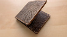 Load image into Gallery viewer, Metta Catharina Brown Horse Strip Leather Bifold Wallet #102
