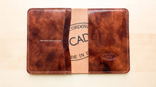 Load image into Gallery viewer, Rocado Burgundy Museum Shell Cordovan Leather Passport Cover
