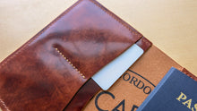 Load image into Gallery viewer, Rocado Burgundy Museum Shell Cordovan Leather Passport Cover
