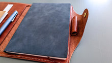 Load image into Gallery viewer, Wickett &amp; Craig Buck Brown Folio A5 Leather notebook Cover
