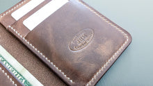 Load image into Gallery viewer, Holiday Gift Set: Horween Natural Chromexcel Field Notes Notebook Slip and Vertical Wallet
