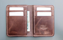 Load image into Gallery viewer, Holiday Gift Set: Horween Natural Chromexcel Field Notes Notebook Slip and Vertical Wallet
