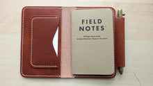 Load image into Gallery viewer, English Tan Dublin Deluxe Leather Field Notes Journal
