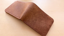 Load image into Gallery viewer, Hand Sewn Cognac Badalassi Carlo Pueblo Italian Leather Bifold Wallet
