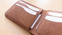 Load image into Gallery viewer, Hand Sewn Cognac Badalassi Carlo Pueblo Italian Leather Bifold Wallet
