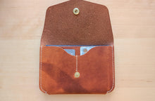 Load image into Gallery viewer, London Tan Hand Sewn Italian Leather Snap Wallet/Passport Case
