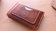 Load image into Gallery viewer, London Tan Hand Sewn Italian Leather Snap Wallet/Passport Case
