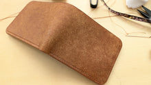 Load image into Gallery viewer, Hand Sewn Cognac Badalassi Carlo Pueblo Italian Leather Bifold Wallet
