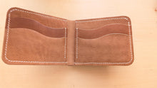 Load image into Gallery viewer, Hand Sewn Natural Horween Dublin Leather Bifold Wallet
