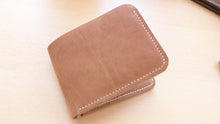 Load image into Gallery viewer, Hand Sewn Natural Horween Dublin Leather Bifold Wallet
