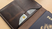 Load image into Gallery viewer, Handmade Wheat Harvest Leather Passport Cover
