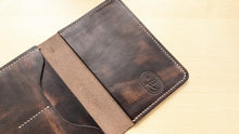 Load image into Gallery viewer, Handmade Wheat Harvest Leather Passport Cover
